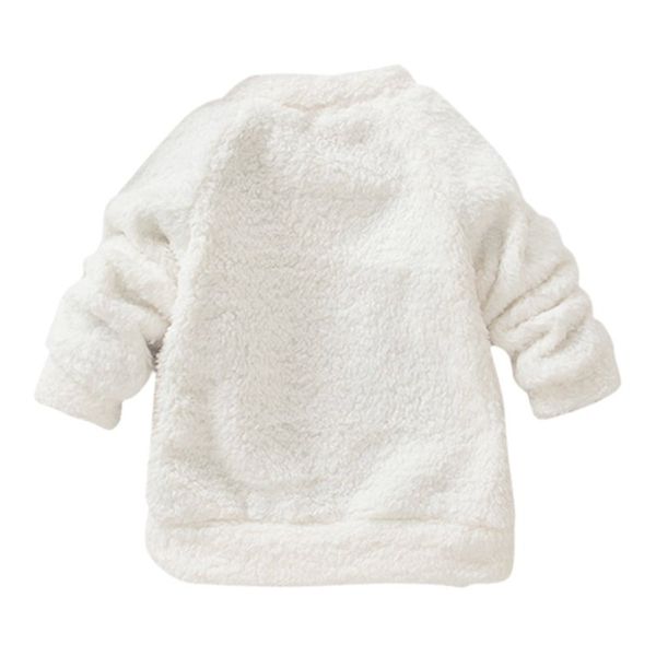 

unikids children baby clothing boys girls lovely bear furry white coat thick sweater coat