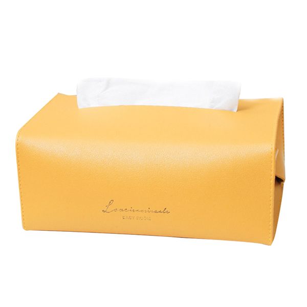 

desk tissue box soft standing reusable napkin holder home car office pu leather nordic style bathroom container kitchen