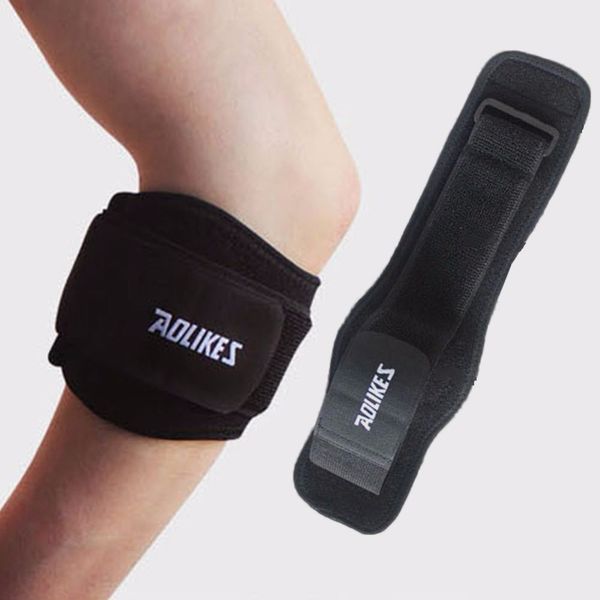

adjustable fitness elbow support strap pad rubber sport golf pain black color for healing prevention of sporting ahr029, Black;gray