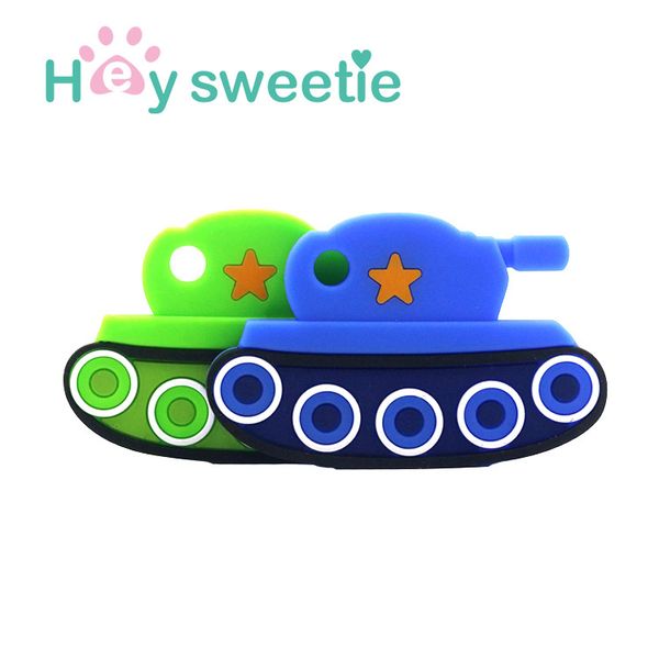 

factory direct creative tank silicone baby teethers baby teeth stick wholesale, Bronze;silver