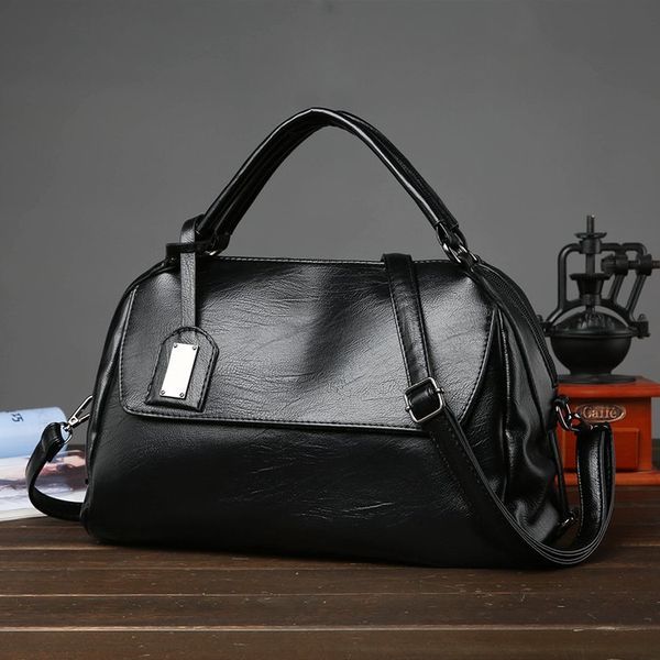 

europe fashion women tote girls messenger handbag solid color shoulder bags for business lady