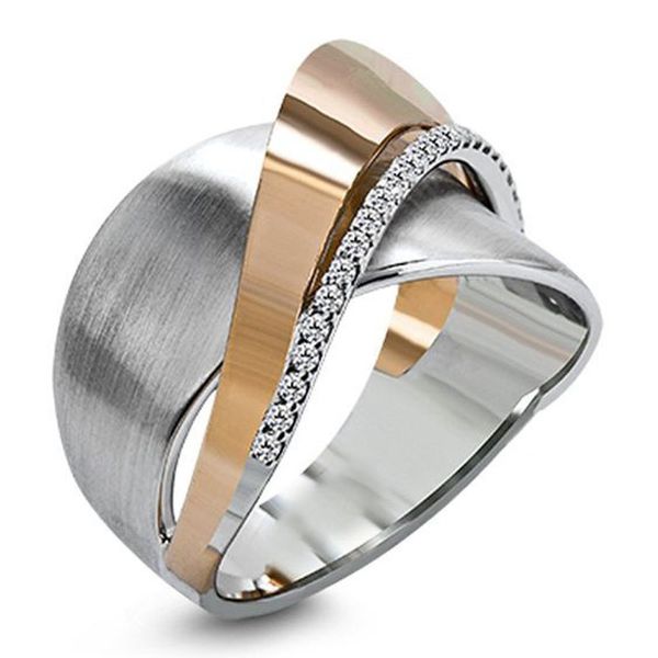 

letapi cz stone high polished silver color gold color engagement ring vintage wedding rings for man woman, Golden;silver
