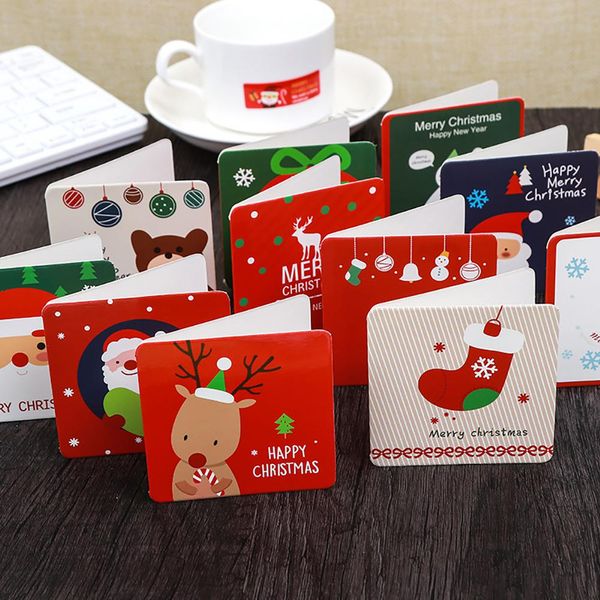

144pcs merry christmas greeting cards with envelopes greeting postcard creative mini cards christmas gift card