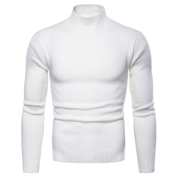 2021 New Autumn Mens Sweaters Casual Male Turtleneck Mans Solid Knit ...