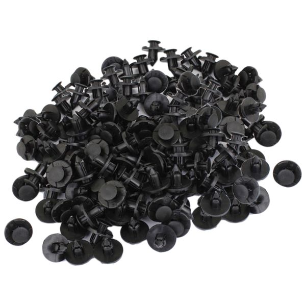 

50 pairs 7mm car nylon push-type pin rivet trim clip body moulding