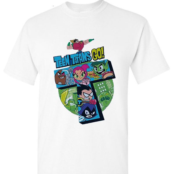 

men tee shirt short sleeve cotton fitness t shirts teen titans go t tri blend shirt, White;black