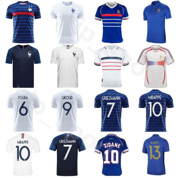 

2020 2021 france jersey 1998 2006 retro soccer 13 kante 18 fekir 2 pavard 11 coman 17 sissoko ben yedder football shirt kits, Black;yellow