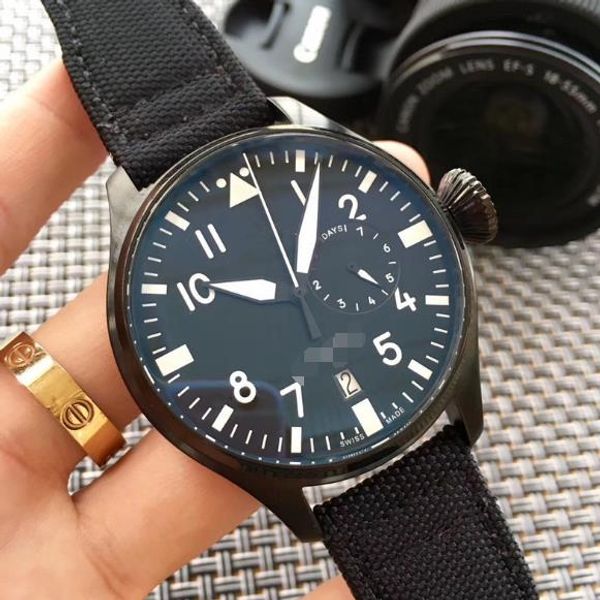 

style men's high end mechanical watch week shows calendar leather watchband waterproof watch horseshoe buckle, Slivery;brown