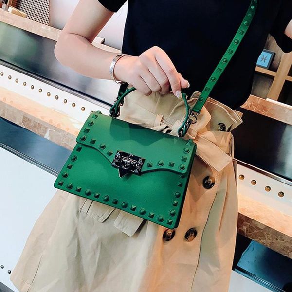

retro rivets women handbag elegant ladies crossbody messenger bag female purses leather shoulder bag bolsa feminina 2019 new