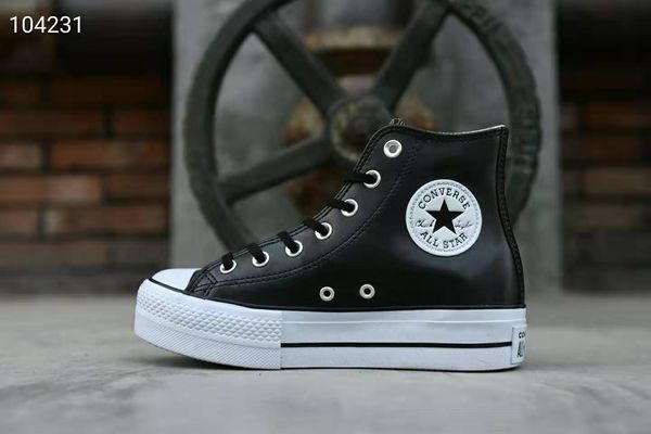 

converse all star leather canvas platform shoes women fashion high luxury designer sneakers casual chuck white skateboard chaussures, Black