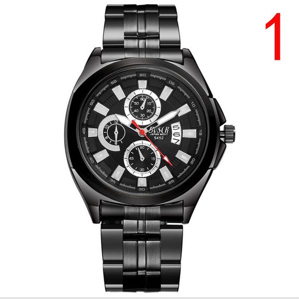 

2019 two-needle watch business belt watch men's classic quartz 570#, Slivery;brown
