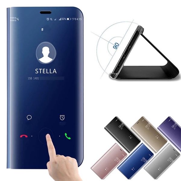 

business leather phone case for samsung galaxy s20 ultra plus s10 plus s9 note10 pro magenetic case smart view flip cover for huawei p30 pro