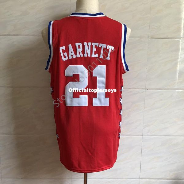 

newst #21 kevin garnett 2003 all star mvp basketball jersey embroidery stitched xs-6xl vest jerseys ncaa, Black;blue