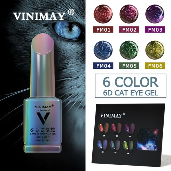 

vinimay 6d color cat eye gel nail polish varnish nail uv soak off gellak gelpolish art primer manicure gel lacque, Red;pink