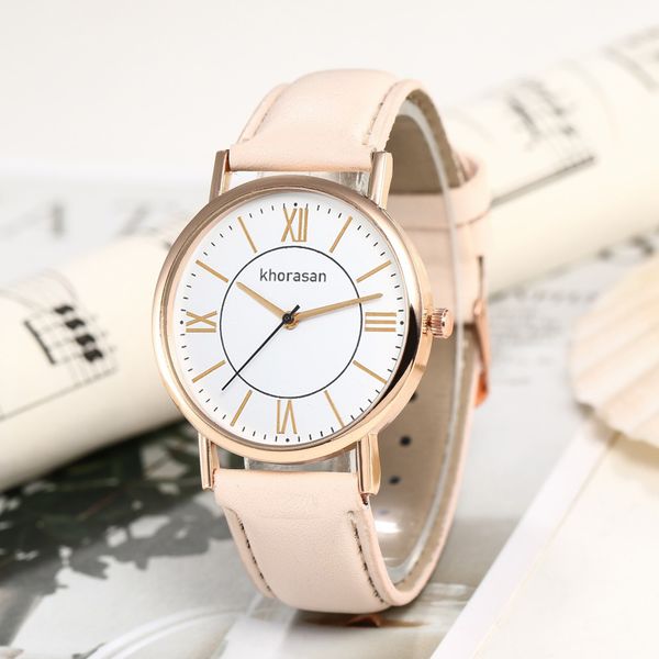 

watch women casual quartz leather band magnetic quartz watch 2019 simple fashion student female models kh086 montre femme, Slivery;brown