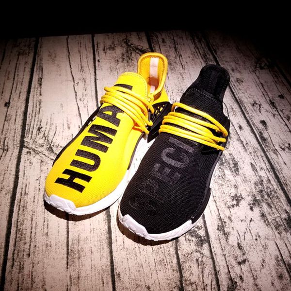 

Pharrell Hu Human Race Shoes collection drops,The Williams wildly popular nmds black nerd colorfull red cream white colorway with box