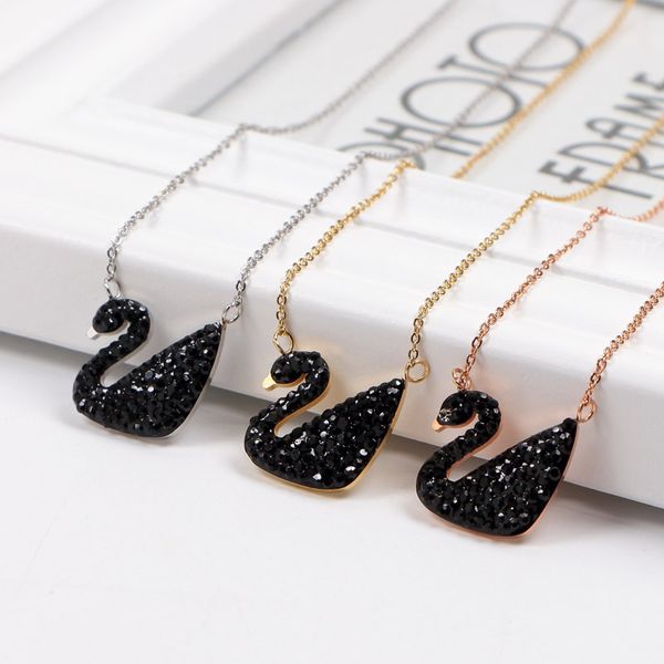 

Женское Ожерелье Дизайнера Swarovski Luxury Little Swan Подвеска Ключицы Цепи Ожерелье Мода К