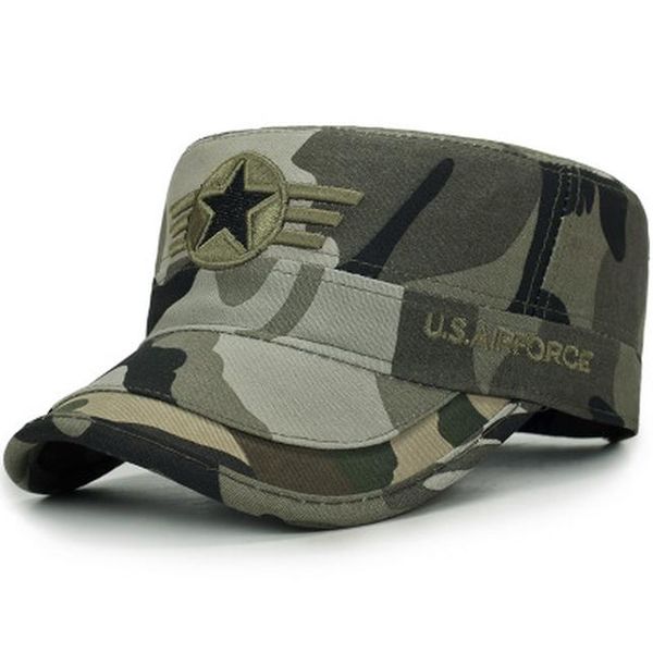 

2020 new middle-aged men's hat baseball cap camouflage military cap male flat-ed cap casual sun hat spring and autumn hat wh dkrix, Black;white