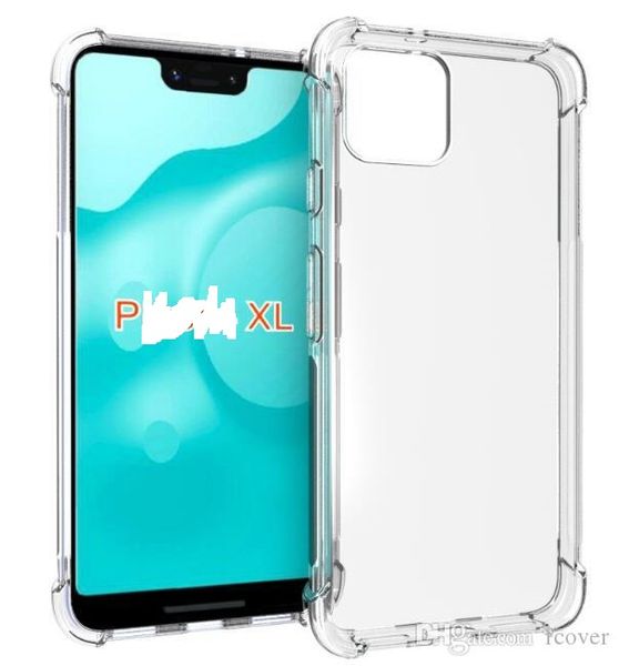 Per Google Pixel 4 XL Custodia morbida trasparente per Pixel 4A XL Custodia in gel trasparente in gomma TPU per Pixel 3A XL Cover in silicone