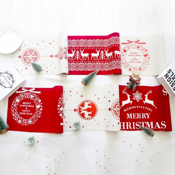 

christmas garland snowflake elk tablecloth home dinning table mat cover decor an air of christmas and new year table cover long