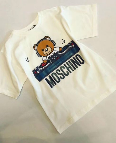 

2020 children designer t-shirts boys girls brand letter printed with bear pattern tees kids summer casual comfortable t shirts boys, Blue