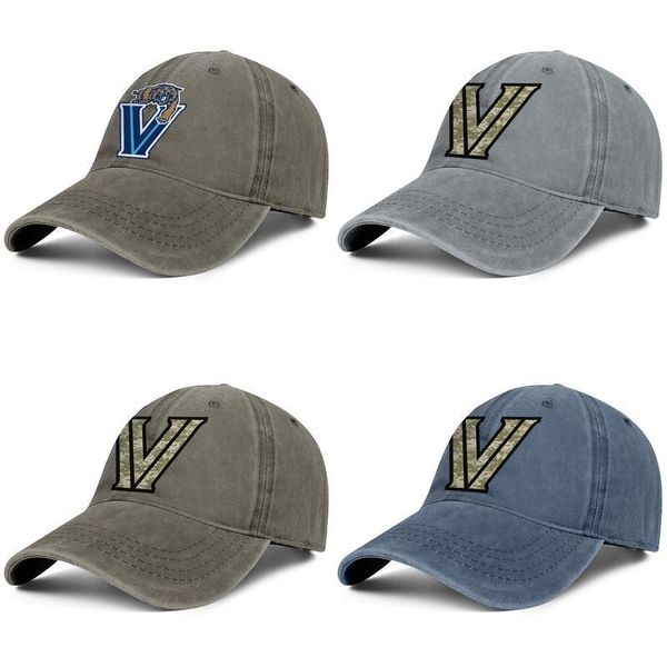 

villanova wildcats basketball logo brown mens and women baseball denim cap design designer golf cool fashion custom personalised, Blue;gray