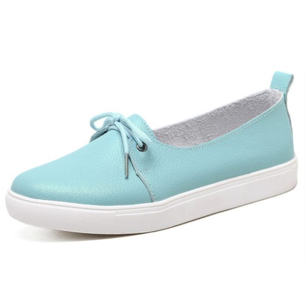 

women shoes genuine leather women ballet flats nurse shoes moccasins causal shoes cowhide woman loafers, Red;white