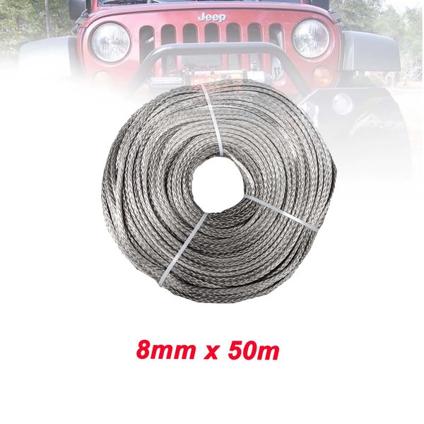 

8mm x 50meters winch rope for atv/utv electric winch 4x4 off road accessories ing
