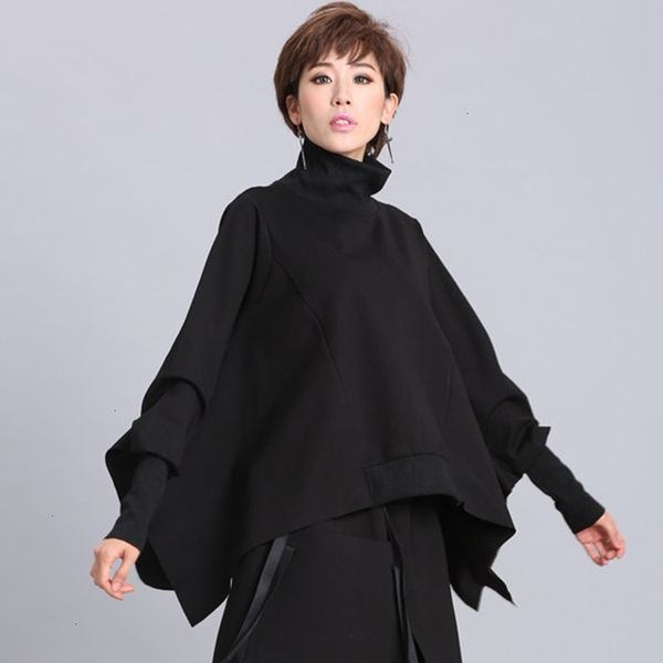 

женские куртки конструктора куртка женщин new black spring 2019 водолазка воротник пуловер нерегулярное моды стенд воротник tide oa869, Black;brown