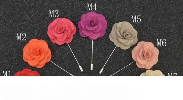 

pins brooches handmade beaded flower felt flower lapel pin boutonniere 14 colors stick pin garment accessories pin ing, Gray