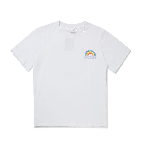 

20ss mens designer t-shirts summer fashion mens womens luxury tees girls brand t-shirt short sleeves rainbow print quility tees 2042104h, White
