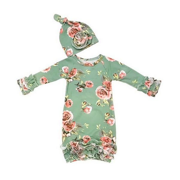 

new 2pcs baby girl cotton swaddle wrap blanket sleeping bag+hat set