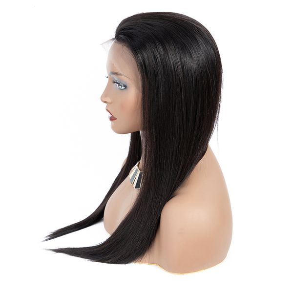 

brazilian straight 100% human hair full lace wigs for women remy hair lace wigs hair full end natural color, Black;brown