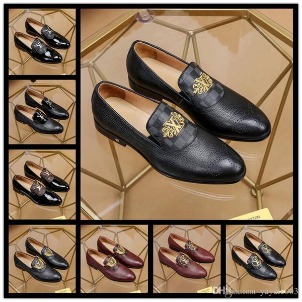 

iduzi luxury design loafers genuine leather slip-on dress shoes handmade smoking slipper men flats wedding party shoes 38-45, Black