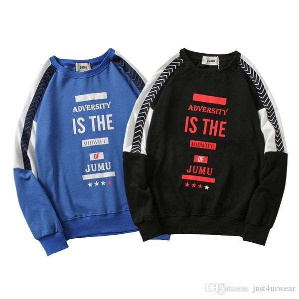 

мужская мода brand high street пуловер толстовки письмо печать повседневная hip hop осень зима топы свитера, Black