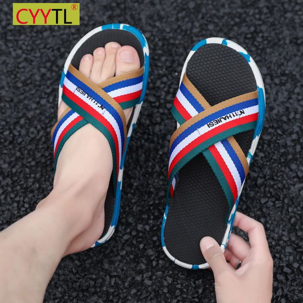

cyytl mens скольжению на спорт slide тапочки камуфляж мода этническом флип сандалии пляжа лета вьетнамки облегченного повседневная обувь, Black