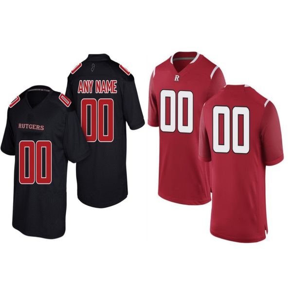 

Custom Rutgers Scarlet Knights College Football Red Black White Stitched Any Name Number #3 Jalen Chatman 95 Justin Davidovicz Jerseys S-4XL