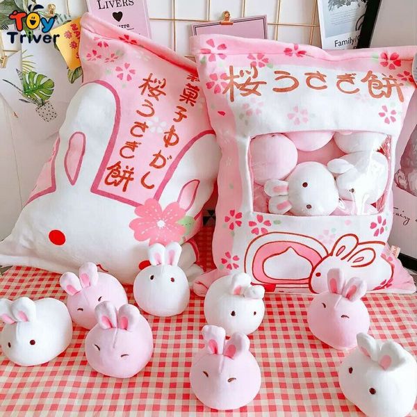 

kawaii rabbit wagashi plush toy triver plushie stuffed animals doll baby kids girls children birthday gift room decorations y200723