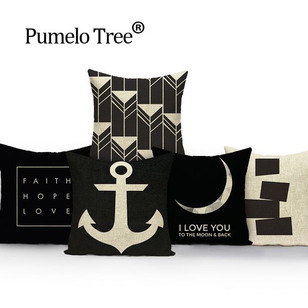 

черная и белой геометрической подушка крышка подушка декор дома на заказ подушка обложка открытые подушки dropshipping бросьте подушки