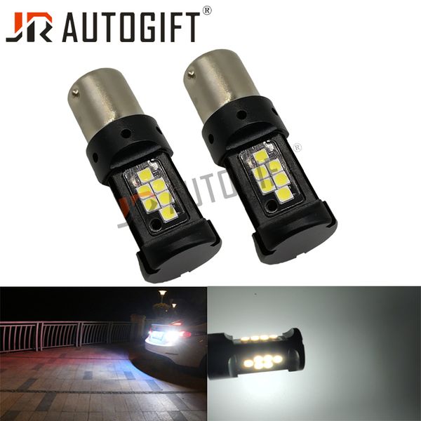 

20pcs ba15s 1156 1157fog h4 h7 h8 led car light bulb 3030 18smd s25 auto vehicle reverse turning signal white 12v-24v 6000k