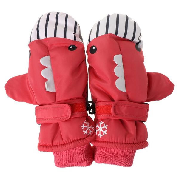 

children ski mittens waterproof velvet thick warm cartoon students gloves y98f
