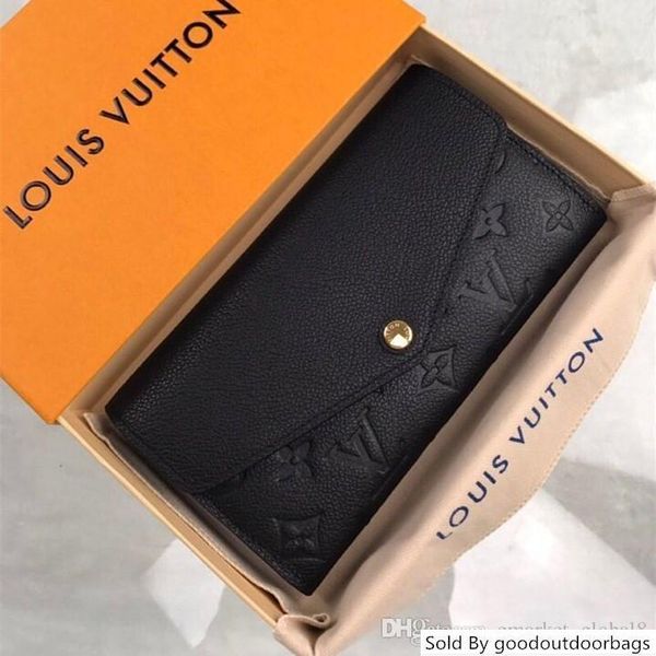 

women s wallet m61182 sarah wallet luxury designer leather wallets zipped coin pocket black supple grained cowhide leather 19x10cm