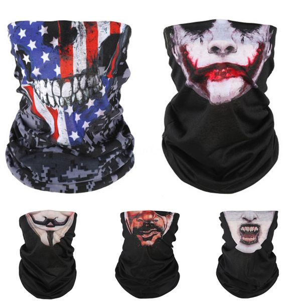 

nxzq2 mask windproof triangle face motorcycle cycling skull scarf magic skull scarf bandana dust-proof sunscreen uv mask balaclava ski sc#70, Blue;black