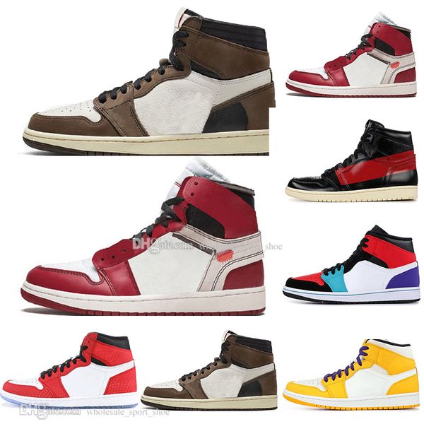 

Cheap 1 High OG Travis Scotts Spiderman Chicago UNC Men women Basketball Shoes Homage To Home Royal Blue Boys Men Sports Designer Sneakers