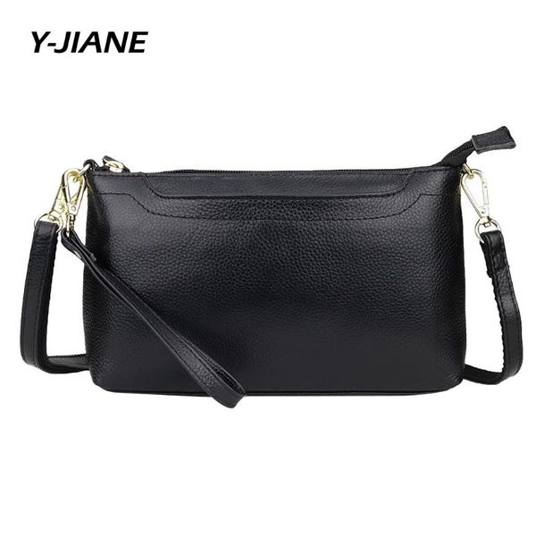 

woman black solid bag vintage retro bag shoulder small leather luxury crossbody female sac a dos#g3
