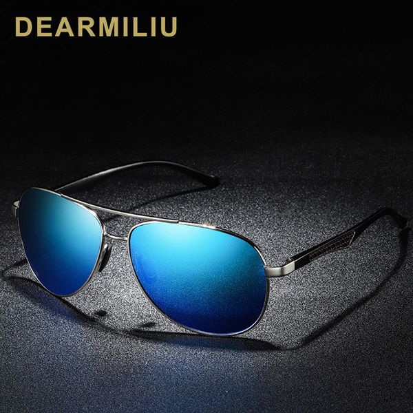 

dearmiliu 2019 pilot sunglasses men polarized driving spring leg mirror sunglasses uv400 frame eyewear gafas de so shades, White;black