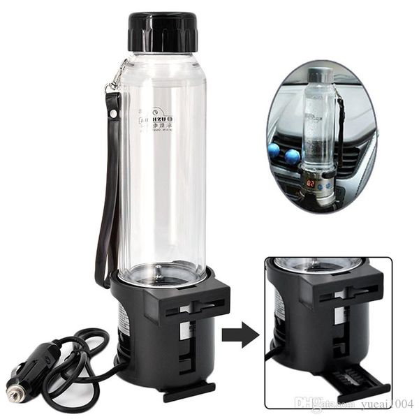 

12v/24v 75w car electric kettle 280ml auto heating cup travel heated cup water heater for coffee tea mug with temperature control black