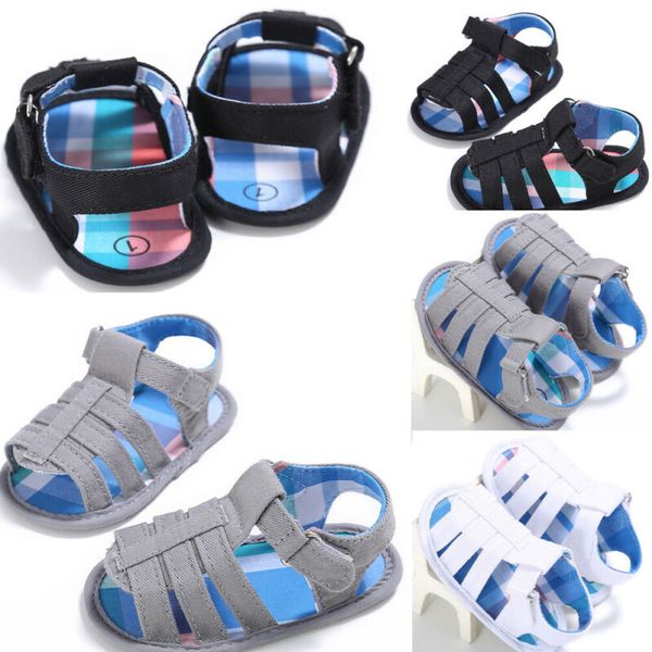 

baby boys sandals hollow soft sole toddler crib shoes prewalker sneakers summer white black sandals, Black;red
