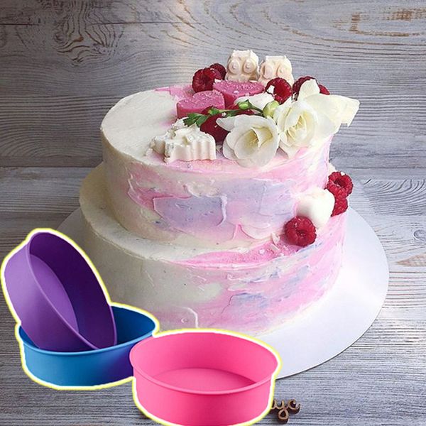 

diy силиконовые формы для торта антипригарная форма для выпечки круглый торт украшения инструменты кухонные принадлежности