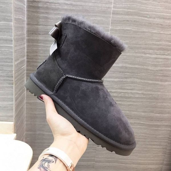 

2020 fashion snow winter ankle black grey chestnut navy womens girl shoes wgg leather women australia classic kneel half long boots